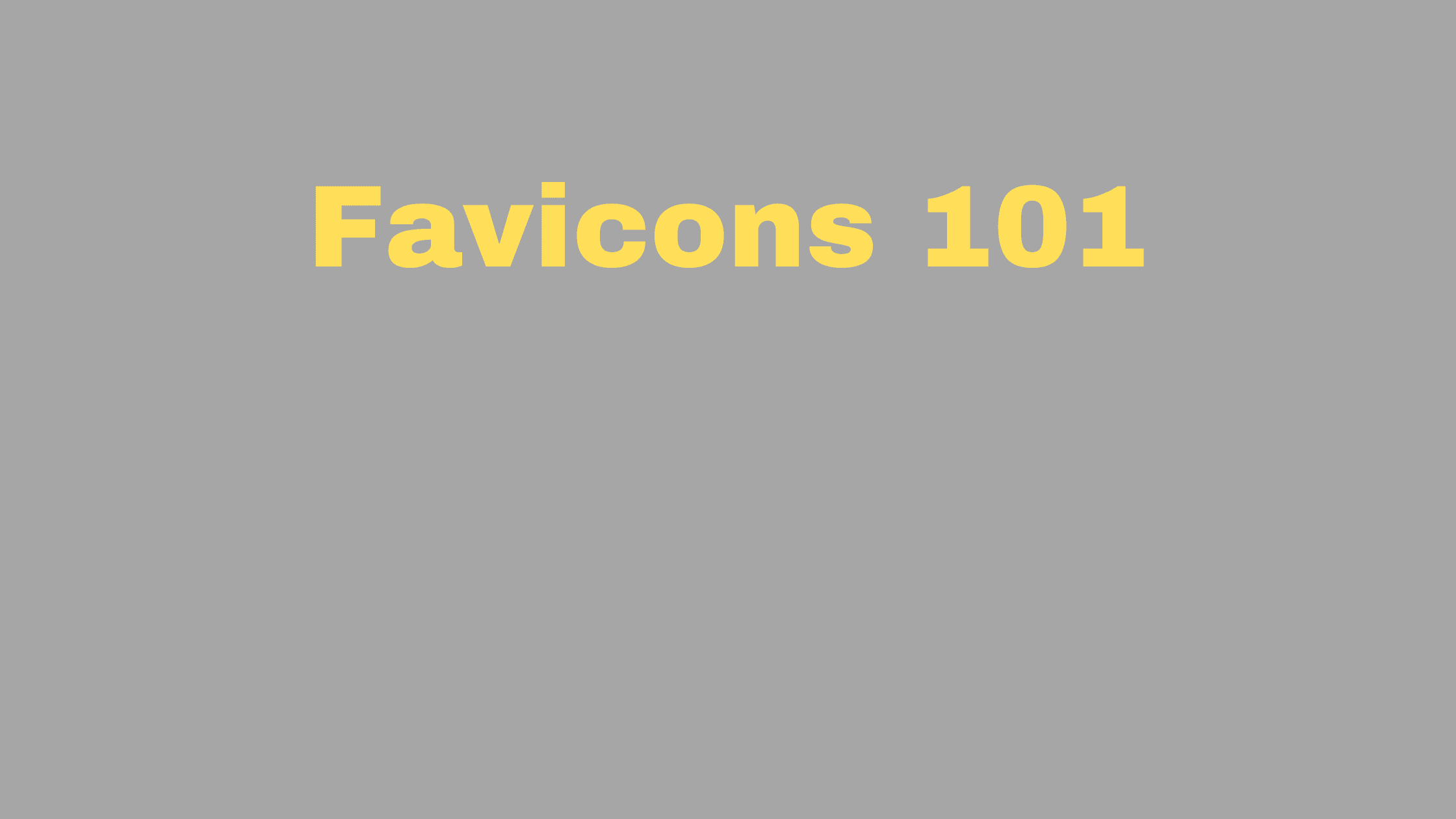 Creating a Favicon 101